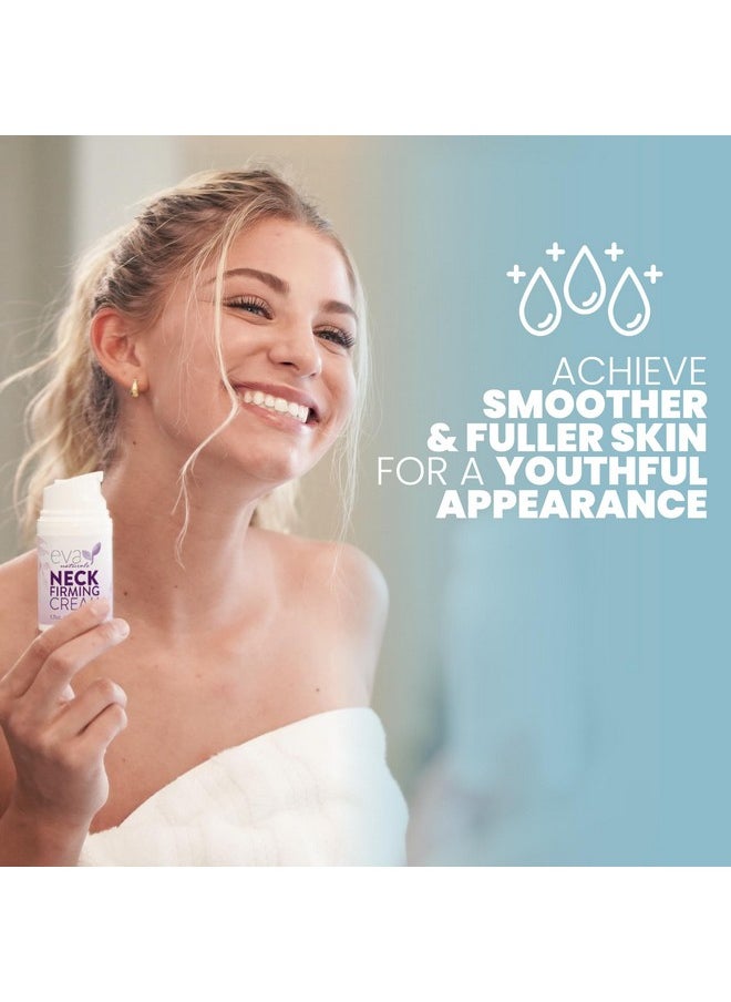 Eva Naturals Enhanced Neck & Décolleté Firming Cream (1.7 oz) - Hydrating Cream for Neck Tightening & Wrinkle Reduction - Lifts & Smooths for Youthful Skin