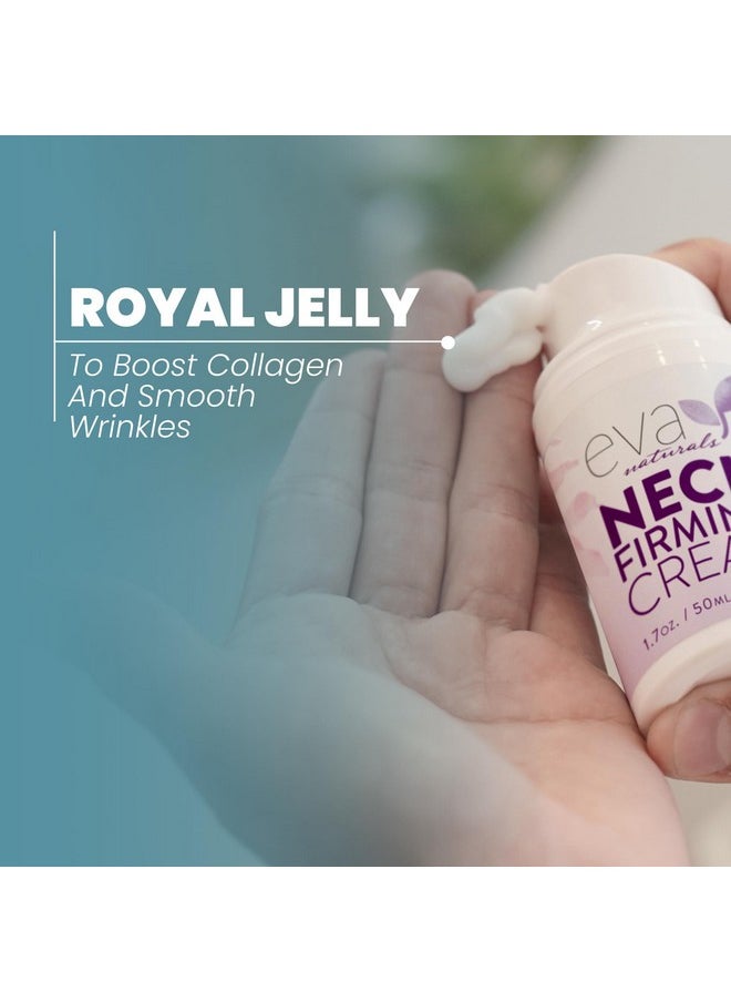 Eva Naturals Enhanced Neck & Décolleté Firming Cream (1.7 oz) - Hydrating Cream for Neck Tightening & Wrinkle Reduction - Lifts & Smooths for Youthful Skin