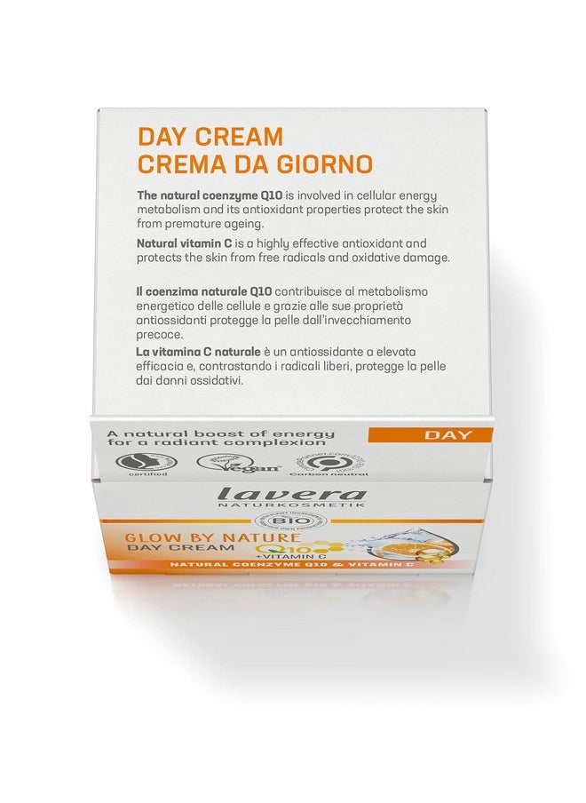lavera Glow by Nature Day Care - Face Cream with Q10 & Vitamin C for a Radiant Complexion - Moisturizing Facial Cream - Anti Aging Cream - PETA Certified - Vegan - Made in Germany - 1.7 Fl Oz
