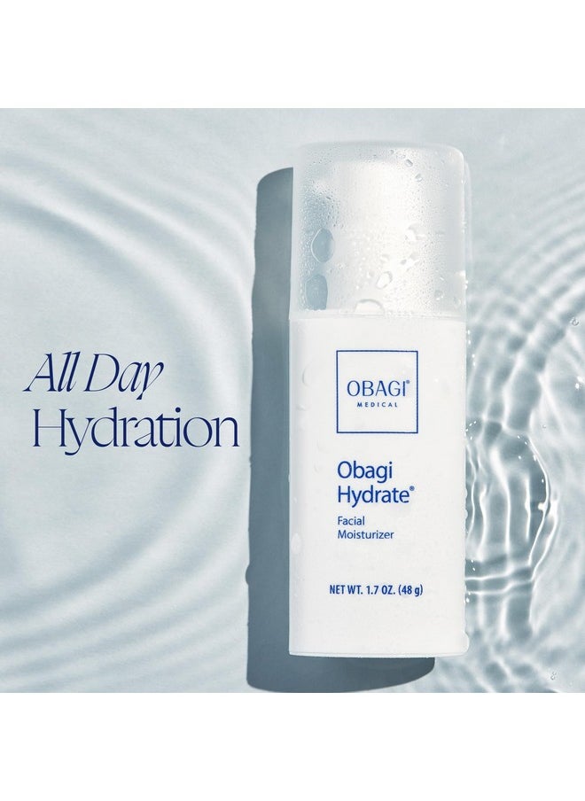 Obagi Hydrate Facial Moisturizer - Non-Comedogenic Intensely Hydrating All Day Moisturizer that Combats Dryness with Tara Seed Extract, Shea Butter & Avocado Oil - All Skin Types - 2-Pack, 1.7 oz ea