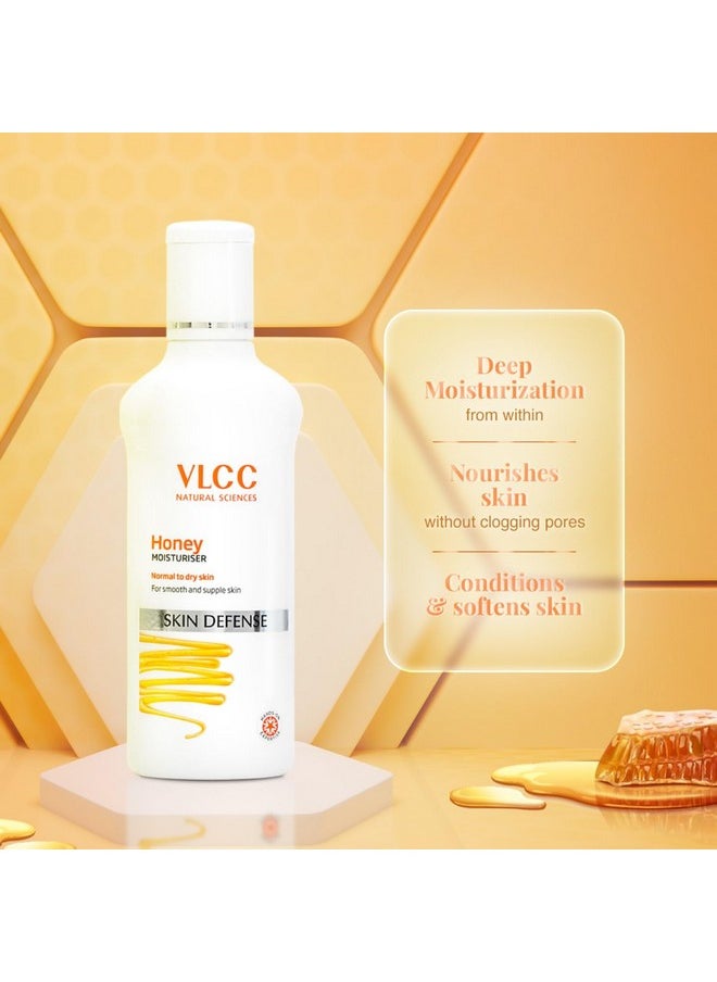 VLCC Honey Moisturiser for Normal to Dry Skin | Deeply Nourishes without Clogging Pores | Non-Greasy and Lightweight | Face & Body Lotion | 3.38 Fl Oz/100ml
