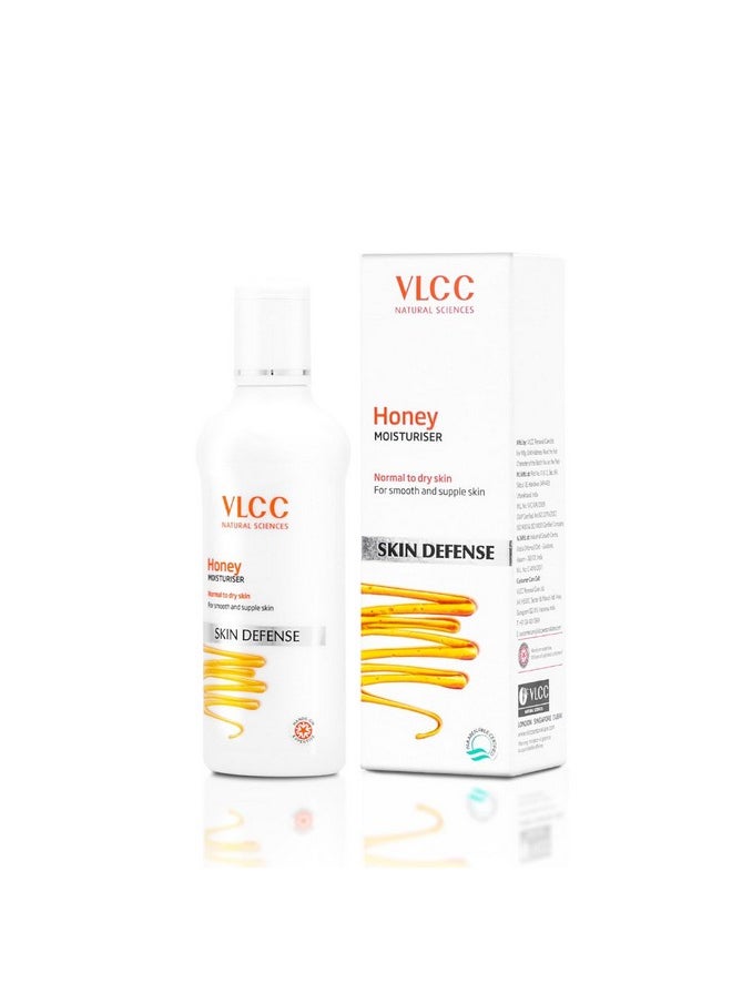 VLCC Honey Moisturiser for Normal to Dry Skin | Deeply Nourishes without Clogging Pores | Non-Greasy and Lightweight | Face & Body Lotion | 3.38 Fl Oz/100ml