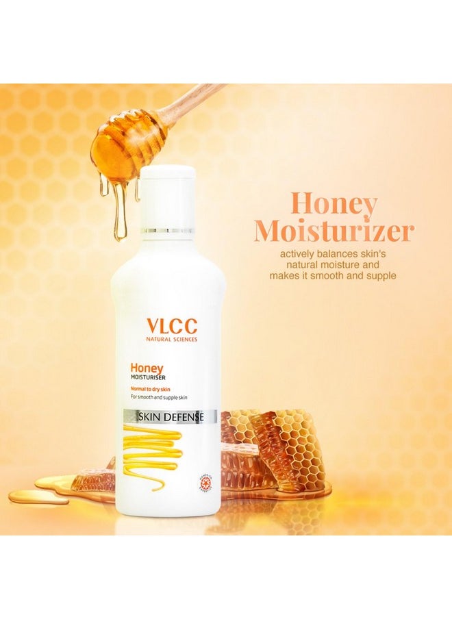 VLCC Honey Moisturiser for Normal to Dry Skin | Deeply Nourishes without Clogging Pores | Non-Greasy and Lightweight | Face & Body Lotion | 3.38 Fl Oz/100ml