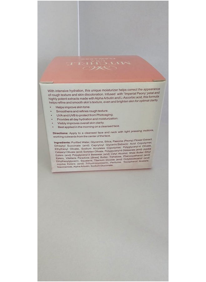 Mitchell USA Flawless Lighten Up Smooth Radiance Clarifying Day Cream - 50g with Peony Flower Extracts, Seaweed Extracts & Niacinamide | Korean-inspired Day Cream | Non-Greasy Moisturizer for Deep Hydration, Anti-Aging & Glowing Skin | Day Cream for All Skin Types