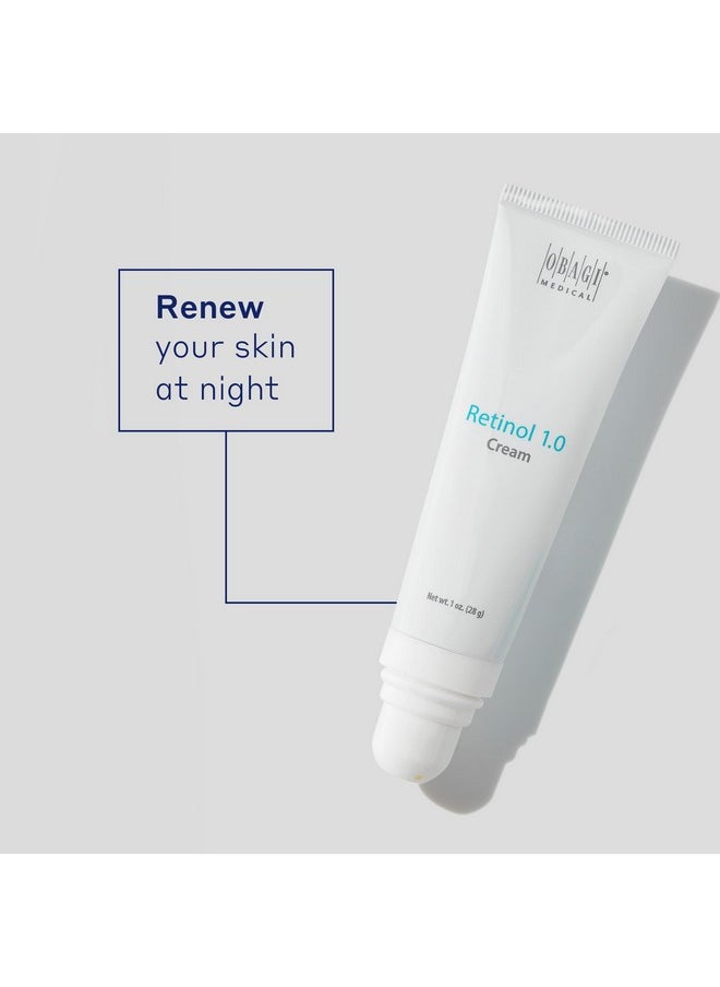 Obagi360 Retinol 1.0 Cream - High Concentration Retinol Helps Reduce the Appearance of Fine Lines and Wrinkles & Smooth Texture with Minimal Irritation - 1 oz