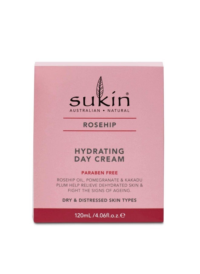 Sukin - Rosehip Hydrating Day Cream, Hydrate & Revitalize Skin, 4.06 fl oz 120 mL