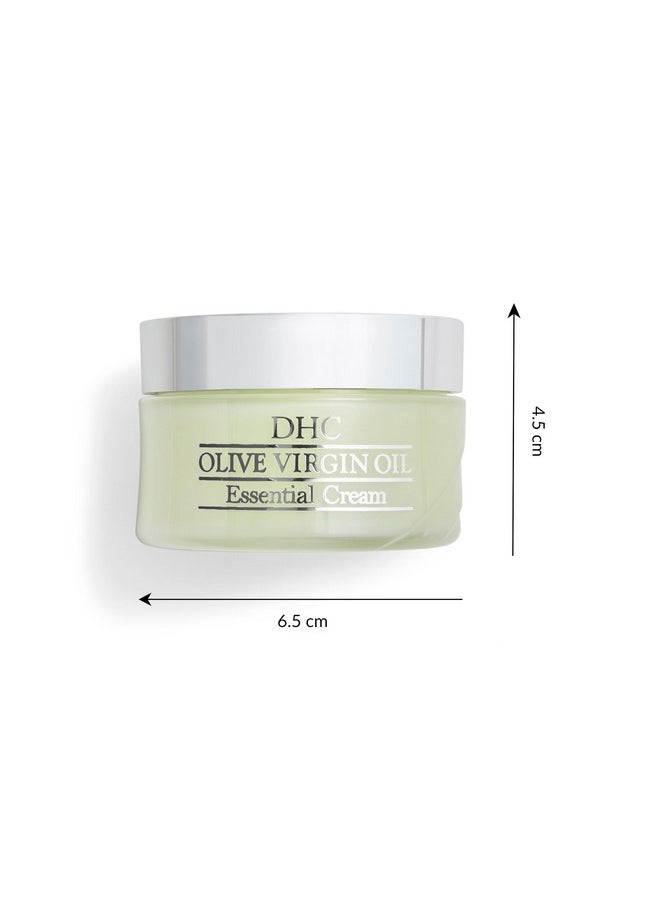 DHC Olive Virgin Oil Essential Cream, Moisturizer, Hydrating, Promotes Skin Elasticity, Radiant, Fragrance and Colorant Free, Ideal for All Skin Types, 1.7 oz. Net wt.