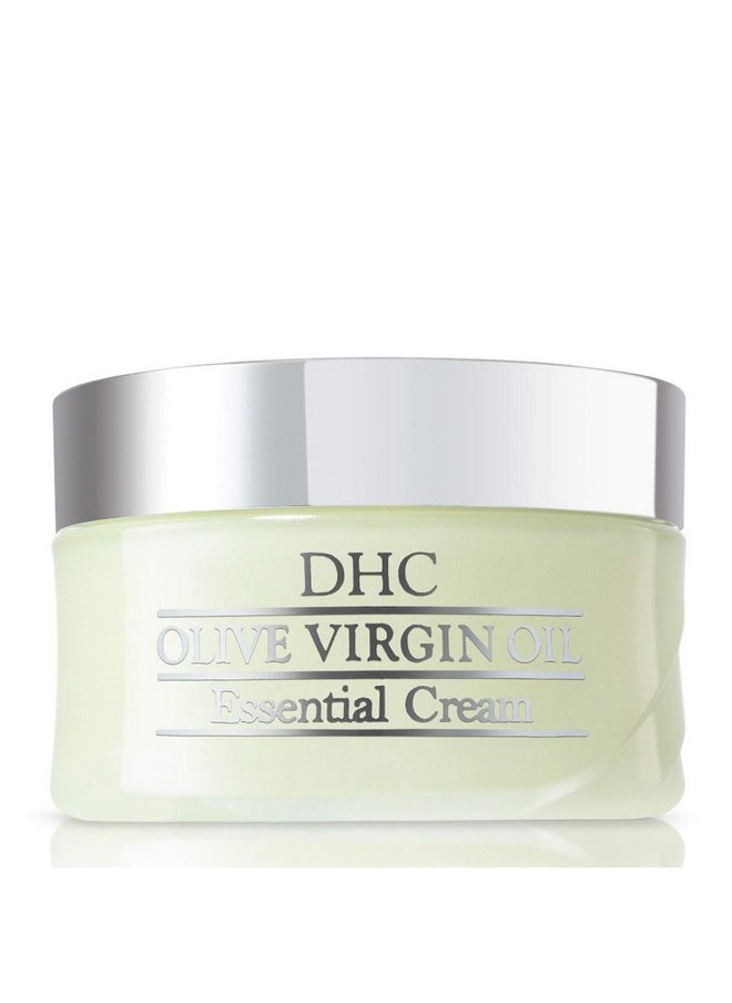 DHC Olive Virgin Oil Essential Cream, Moisturizer, Hydrating, Promotes Skin Elasticity, Radiant, Fragrance and Colorant Free, Ideal for All Skin Types, 1.7 oz. Net wt.