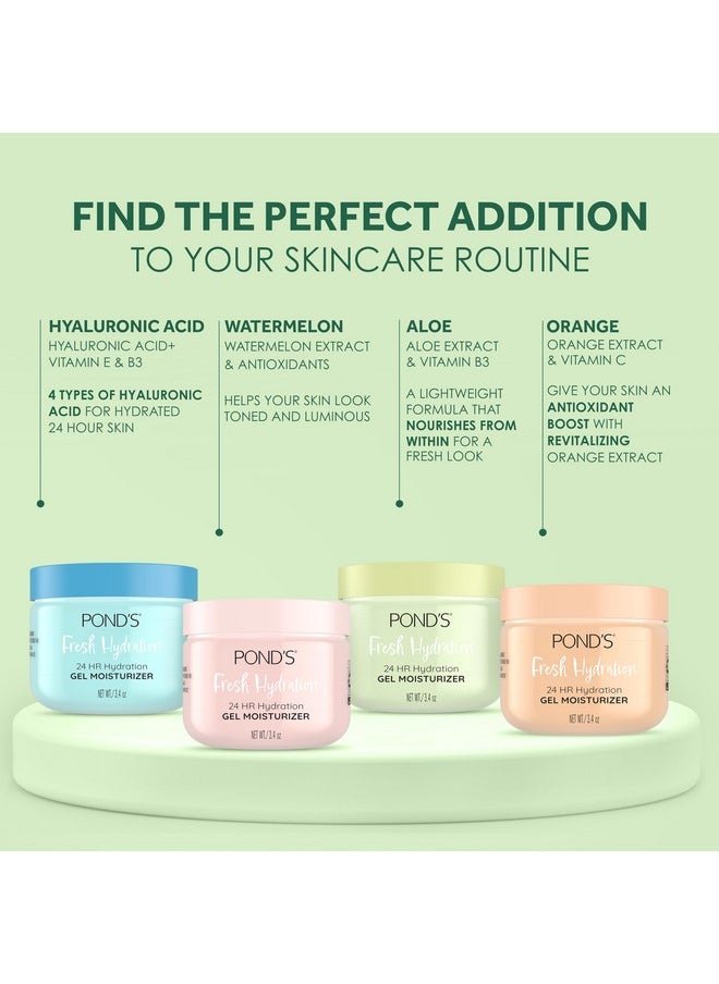 POND'S Aloe Extract & Vitamin B3 Gel Face Moisturizer For Fresh and Luminous Skin, 3.4 oz
