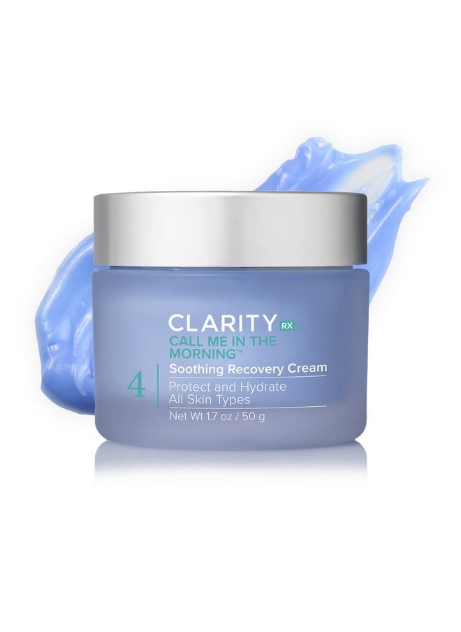 ClarityRx Call Me In The Morning Soothing Recovery Facial Cream, Natural Plant-Based Face Moisturizer with Skin-Protecting Antioxidants for All Skin Types (1.7 oz)