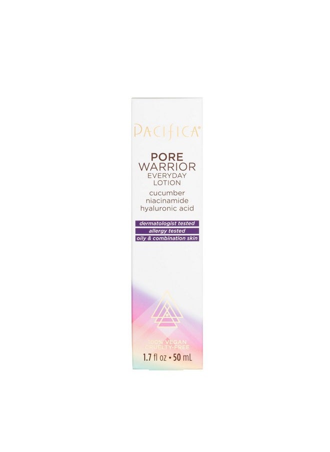 Pacifica Face Moisturizer - Acne Treatment for Face - Pore Warrior Daily Acne Serum - w/Hyaluronic Acid & Niacinamide - Protects Pores, Reduces Dirt & Oil Vegan & Cruelty-Free Dermatologist Tested
