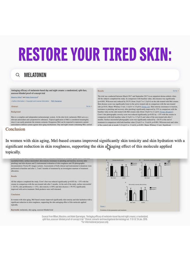 MAXCLINIC Time Return Melatonin Cream | Face Brightening Cream & Face Moisturizer for Dry Skin | Relaxing Face Cream for Women & Men | Melatonin Face Cream for Resilient Skin, 0.88 oz