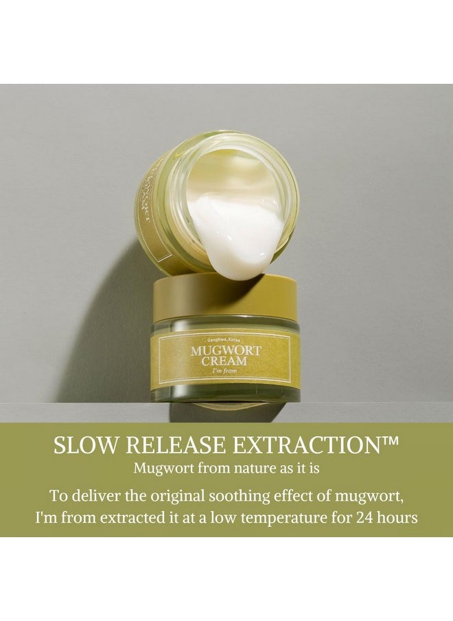 I'm from Mugwort Cream, For all skin type, 1.69 fl oz | Moisturizer with 73.55% Mugwort Extract, Soothing, Calming, Redness Relief with Sebum control
