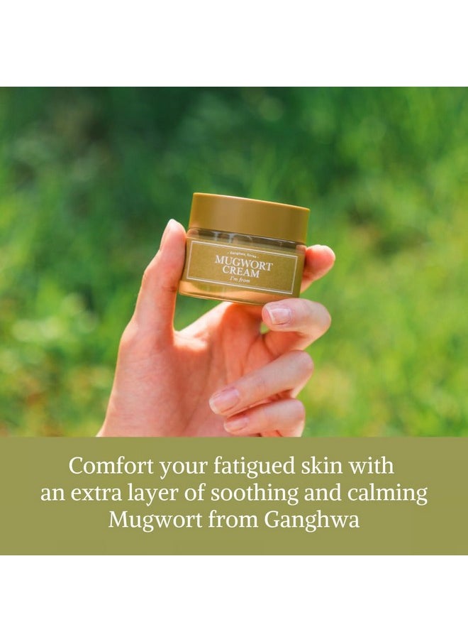 I'm from Mugwort Cream, For all skin type, 1.69 fl oz | Moisturizer with 73.55% Mugwort Extract, Soothing, Calming, Redness Relief with Sebum control