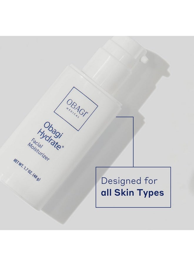 Obagi Hydrate Facial Moisturizer - Non-Comedogenic Intensely Hydrating All Day Moisturizer that Combats Dryness with Tara Seed Extract, Shea Butter, Avocado Oil & Glycerin - All Skin Types - 1.7 oz