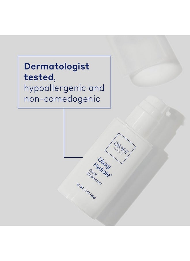 Obagi Hydrate Facial Moisturizer - Non-Comedogenic Intensely Hydrating All Day Moisturizer that Combats Dryness with Tara Seed Extract, Shea Butter, Avocado Oil & Glycerin - All Skin Types - 1.7 oz