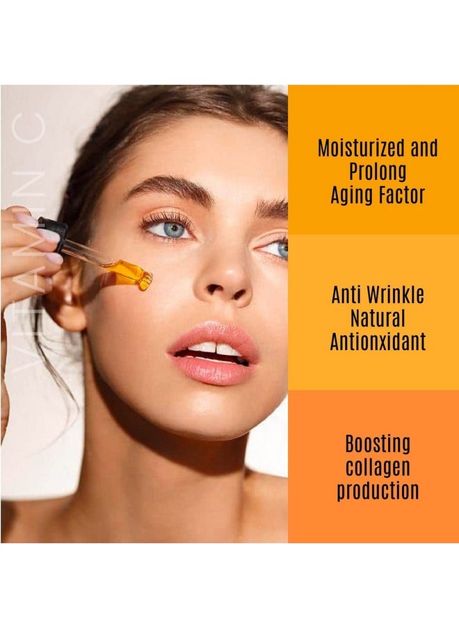 Dermaxgen 20% Vitamin C Serum + Hyaluronic Acid + Retinol + Vitamin E + Vitamin B PURE ORGANIC- Boost Skin Collagen, Moisturizer, Anti Aging & Wrinkle Facial Serum