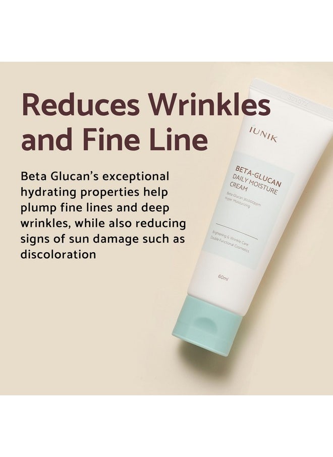 IUNIK Beta-Glucan Vegan Lightweight Non-Sticky Deep Moisture Watery Cream Lotion Daily Moisturizer Quick Absorption Dry Mature Sensitive Fine lines Skin Naturally-Derived Centella Vitamin Korean