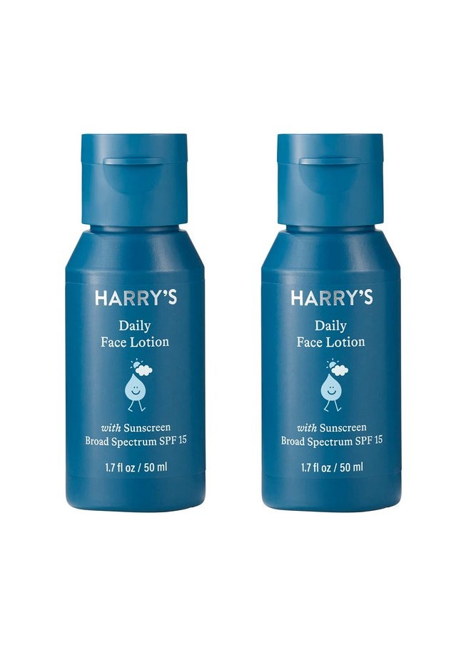 Harry's Face Lotion - Face Moisturizer with SPF 15, 1.7 Fl Oz (Pack of 2)
