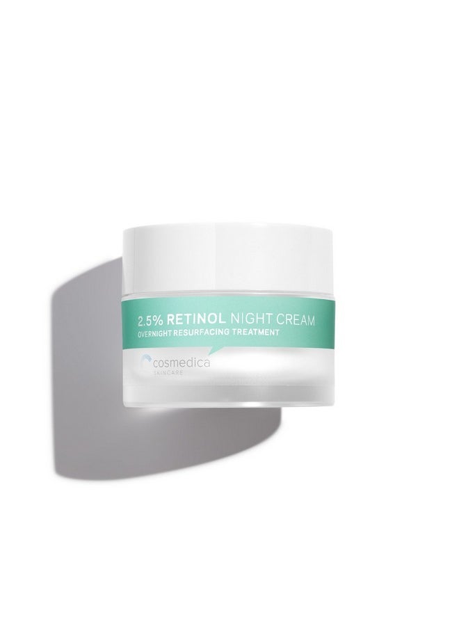Cosmedica Skincare Retinol Night Cream - Daily Moisturizing Facial Lotion Night Cream. The best Retinol Cream with Vit A and Hyaluronic Acid to target skin concerns from Acne to Wrinkles (1.7oz)