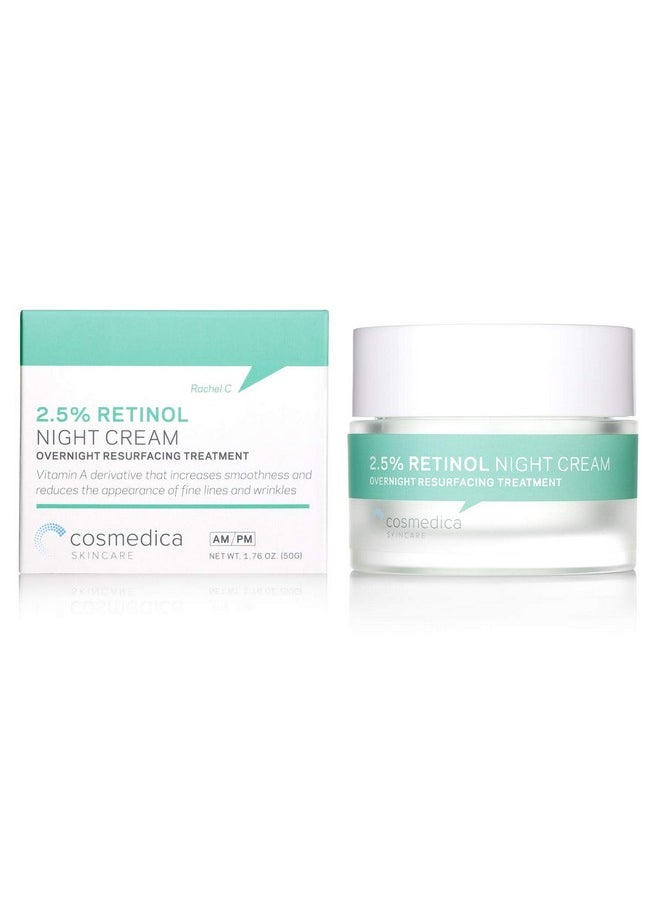 Cosmedica Skincare Retinol Night Cream - Daily Moisturizing Facial Lotion Night Cream. The best Retinol Cream with Vit A and Hyaluronic Acid to target skin concerns from Acne to Wrinkles (1.7oz)