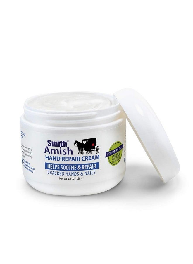 Smith Amish Hand Repair Cream 4.5 oz jar Plus Organic Peppermint Lip Balm.