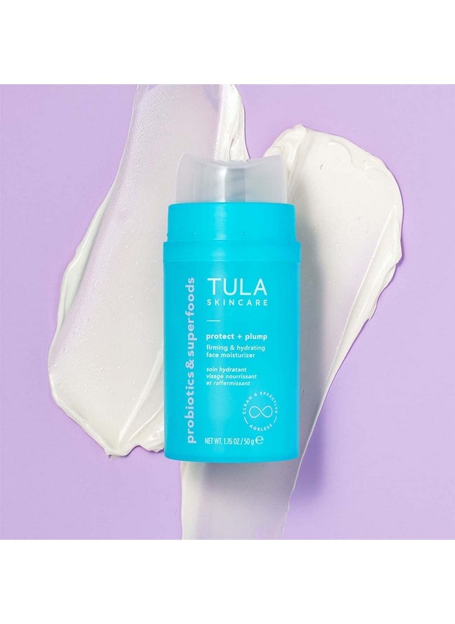 TULA Skin Care Protect + Plump Firming & Hydrating Face Moisturizer - Skincare-First, Daily Ageless Moisturizer, Minimizes the Look of Wrinkles & Fine Lines, 1.6 oz.