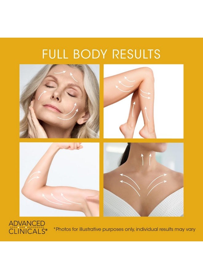 Advanced Clinicals Retinol Body Lotion Moisturizer Face Lotion & Body Cream | Crepey Skin Care Treatment Targets Look Of Crepe Skin, Wrinkles, Sagging Skin, & Sun Damaged Skin, 16 Oz