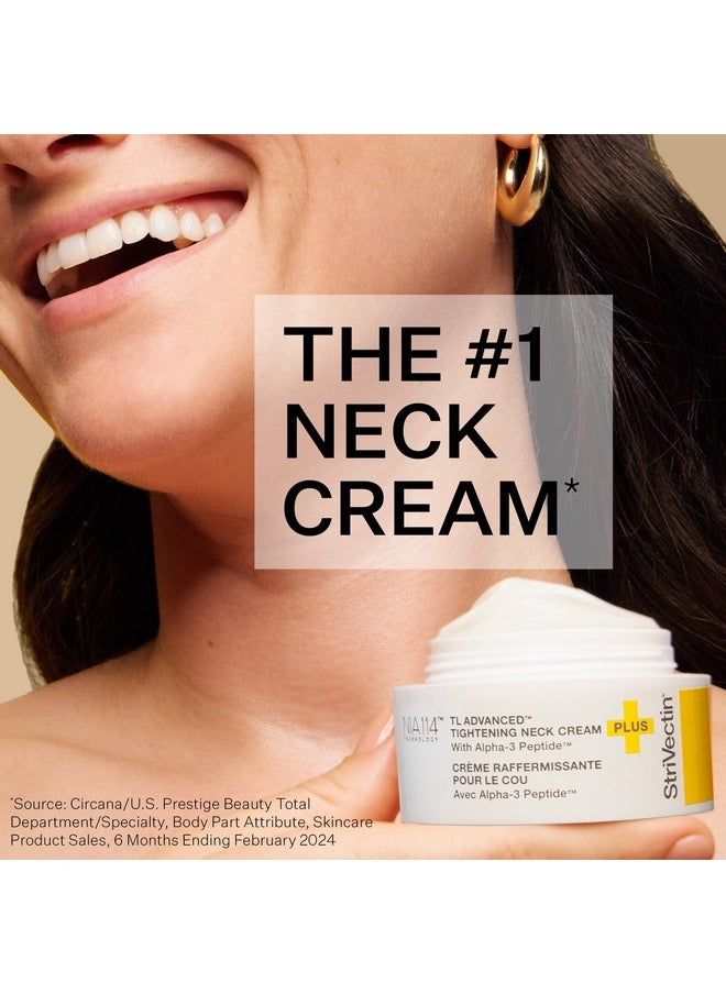 StriVectin Tighten & Lift Advanced Neck Cream PLUS with Alpha-3 Peptides for Neck & Décolleté, Smoothing Look of Wrinkles & Fine Lines, Improves Crepey Skin & Vertical Lines, for Soft Smooth Skin