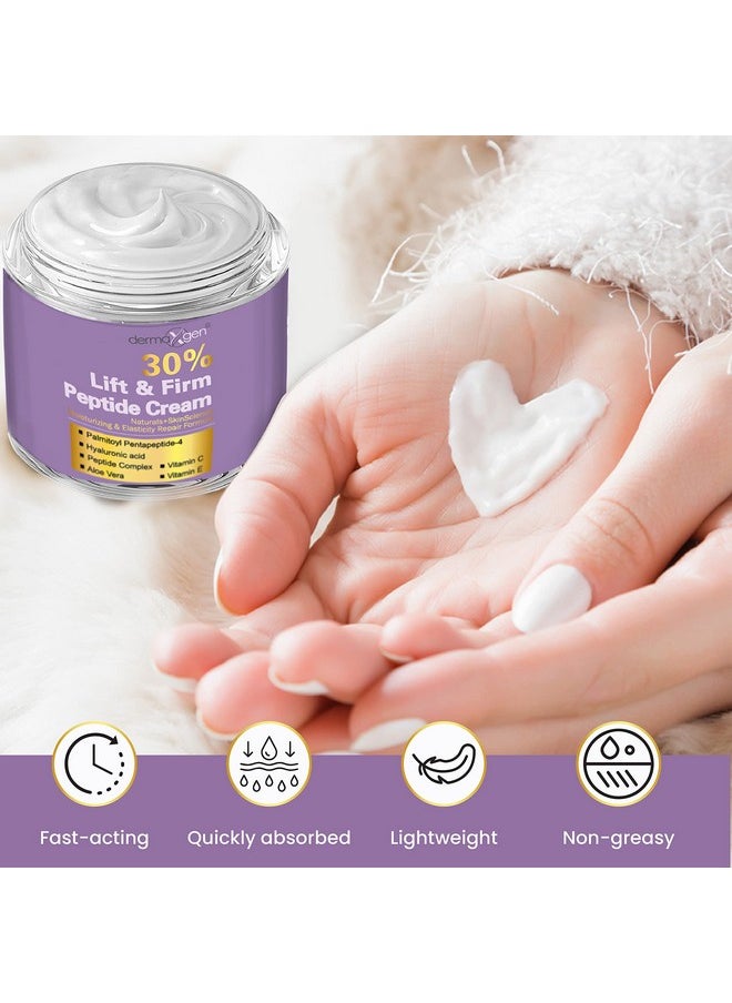 Dermaxgen 30% Matrixyl 3000 Face Cream - Skin Elasticity Repair Cream - Matrixyl 3000 Peptides Lift & Firm with Vitamins C and E, Hyaluronic Acid, Aloe Vera - 1.7fl oz (30% Peptide Cream)