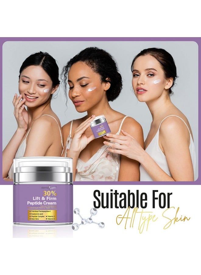 Dermaxgen 30% Matrixyl 3000 Face Cream - Skin Elasticity Repair Cream - Matrixyl 3000 Peptides Lift & Firm with Vitamins C and E, Hyaluronic Acid, Aloe Vera - 1.7fl oz (30% Peptide Cream)