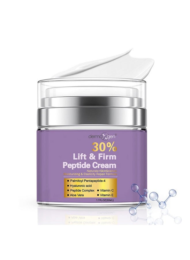 Dermaxgen 30% Matrixyl 3000 Face Cream - Skin Elasticity Repair Cream - Matrixyl 3000 Peptides Lift & Firm with Vitamins C and E, Hyaluronic Acid, Aloe Vera - 1.7fl oz (30% Peptide Cream)