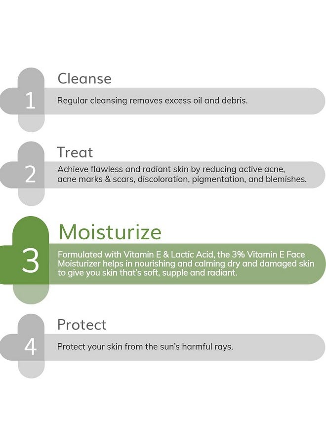 The Derma Co 3% Vitamin E Face Moisturizer for Dry & Flaky Skin | Deeply Hydrates & Nourishes Damaged Skin | Makes Skin Soft & Supple | Non-Greasy & Lightweight | 3.53 Oz/100g