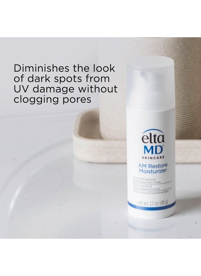 EltaMD AM Restore Face Moisturizer, Light Moisturizer Face Cream, Made with Niacinamide and Hyaluronic Acid, 1.7 oz Pump