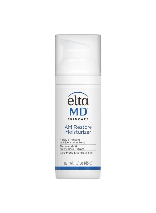 EltaMD AM Restore Face Moisturizer, Light Moisturizer Face Cream, Made with Niacinamide and Hyaluronic Acid, 1.7 oz Pump