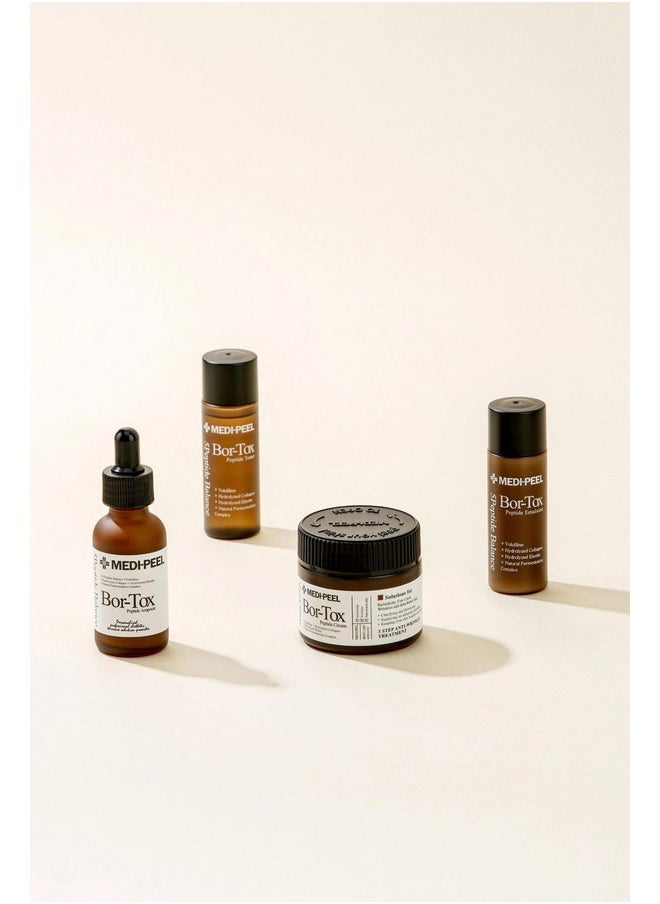 [Medi-Peel] Bor Tox Multi Care Kit, 1 Bor-tox Peptide Ampoule 30ml+1 Bor Tox Peptide Toner 30ml+1 Bor Tox Peptide Emulsion 30ml+1 Bor Tox Peptide Cream 50g