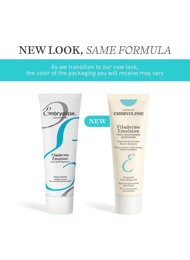 Embryolisse Filaderme Emulsion. Hydrating Face Moisturizer & Intensive Nourishing Repair for Dry to Very Dry Skin, With Aloe Vera & Shea Butter, 2.54 Fl Oz