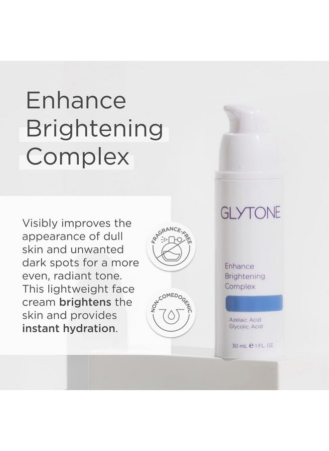 Glytone Enhance Brightening Complex - With 12% Azelaic Acid, 3% Glycolic Acid - Brightens Skin & Reduces Dark Spots - Non-Comedogenic - 1 fl. oz.