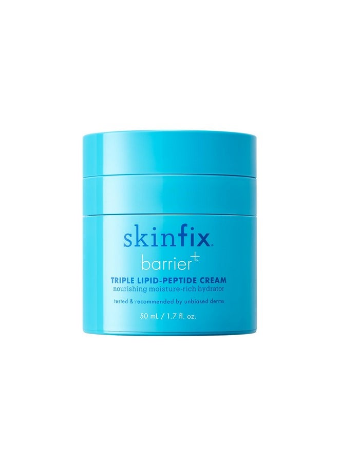Skinfix Barrier+ Triple Lipid-Peptide Cream: Enriched with Lipids, Peptides, Hyaluronic Acid, and Shea Butter for Brightening, Firming, and Plumping, 1.7 oz
