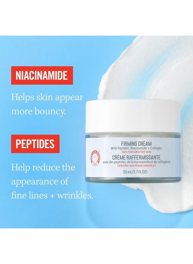 First Aid Beauty Firming Collagen Cream with Collagen, Peptides and Niacinamide - Day + Night Anti-Aging Face Moisturizer - 1.7 fl oz