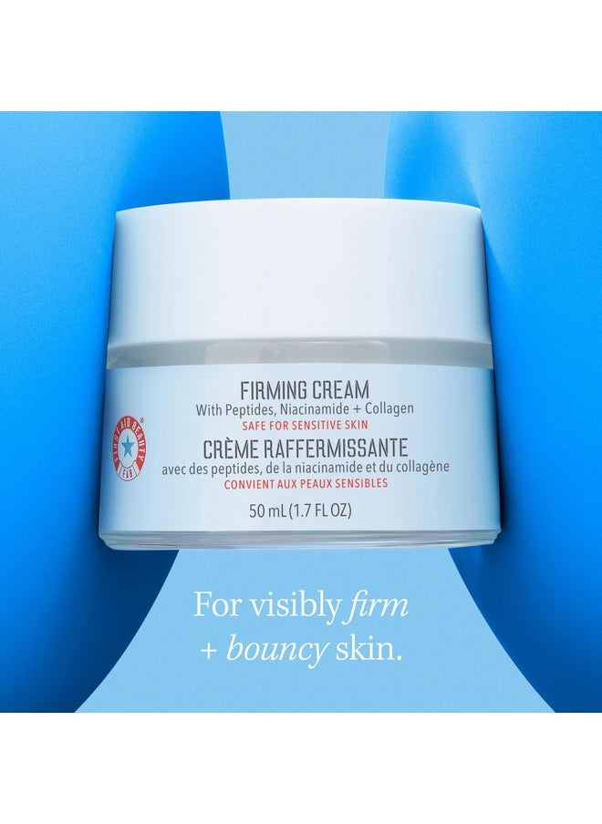 First Aid Beauty Firming Collagen Cream with Collagen, Peptides and Niacinamide - Day + Night Anti-Aging Face Moisturizer - 1.7 fl oz