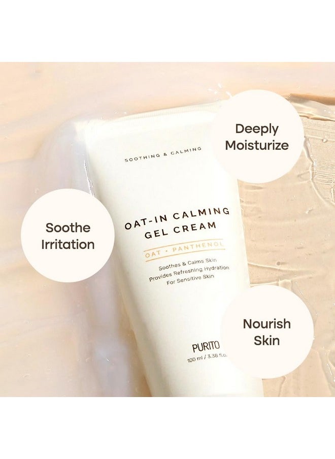 PURITO Oat-in Calming Gel Cream 100 ml / 3.38 fl. oz. vegan, facial cream, moisture cream for face, natural ingredients
