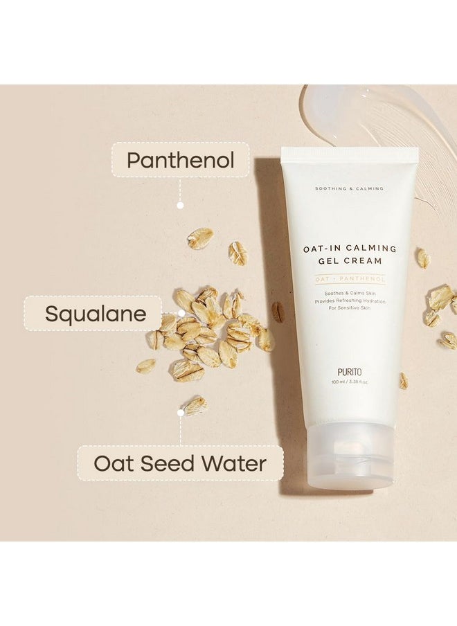 PURITO Oat-in Calming Gel Cream 100 ml / 3.38 fl. oz. vegan, facial cream, moisture cream for face, natural ingredients