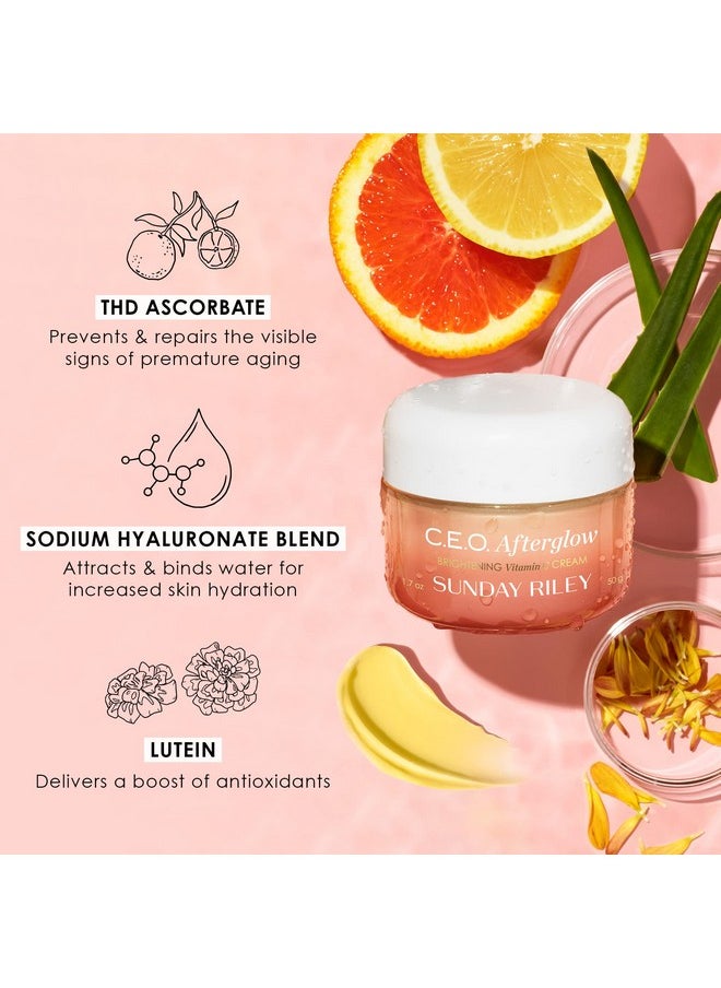 C.E.O. Afterglow Brightening Vitamin C Gel Cream I Lightweight Firming Hydration