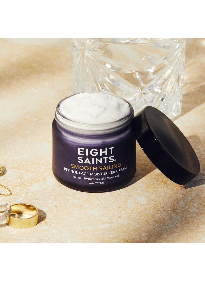Eight Saints Retinol Facial Moisturizer Cream, For Firming Face, Neck & Eye Wrinkles and Lines, Deep Hydrating Lotion, Fragrance-Free, 2 Ounces