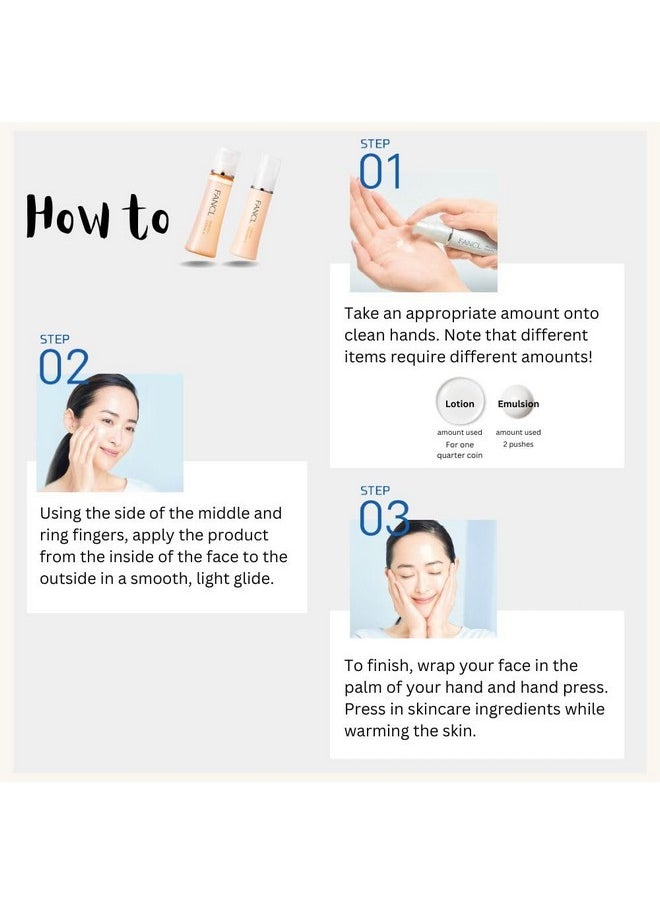 FANCL Enrich+ Emulsion II - 100% Preservative-Free, Facial Lotion with Niacinamide, Hydration, Anti-Aging, Firming & Elasticity Solutions for All Skin Types
