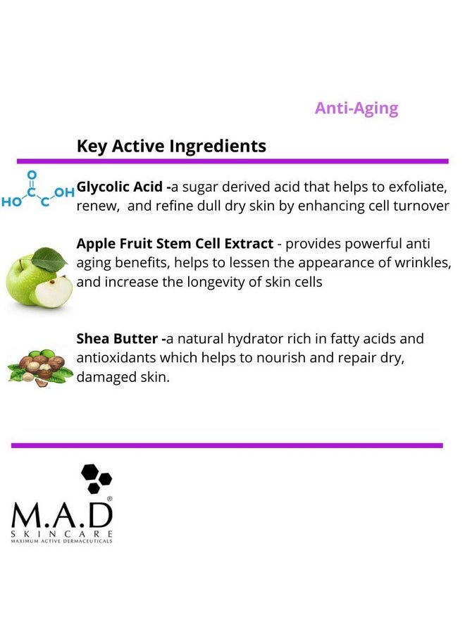 M.A.D Skincare Anti-Aging Youth Transformation Glycolic Moisturizer 7%