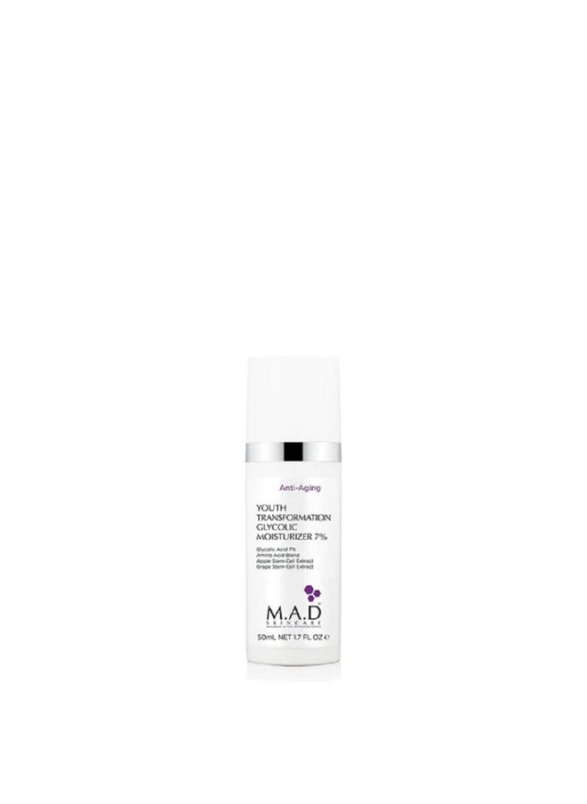 M.A.D Skincare Anti-Aging Youth Transformation Glycolic Moisturizer 7%