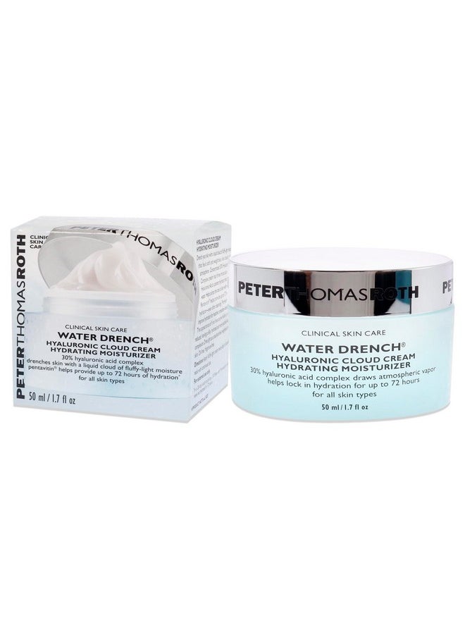 Peter Thomas Roth | Water Drench Hyaluronic Cloud Cream | Hydrating Moisturizer for Face, Up to 72 Hours of Hydration for More Youthful-Looking Skin, Fragnance Free, 1.69 Fl Oz