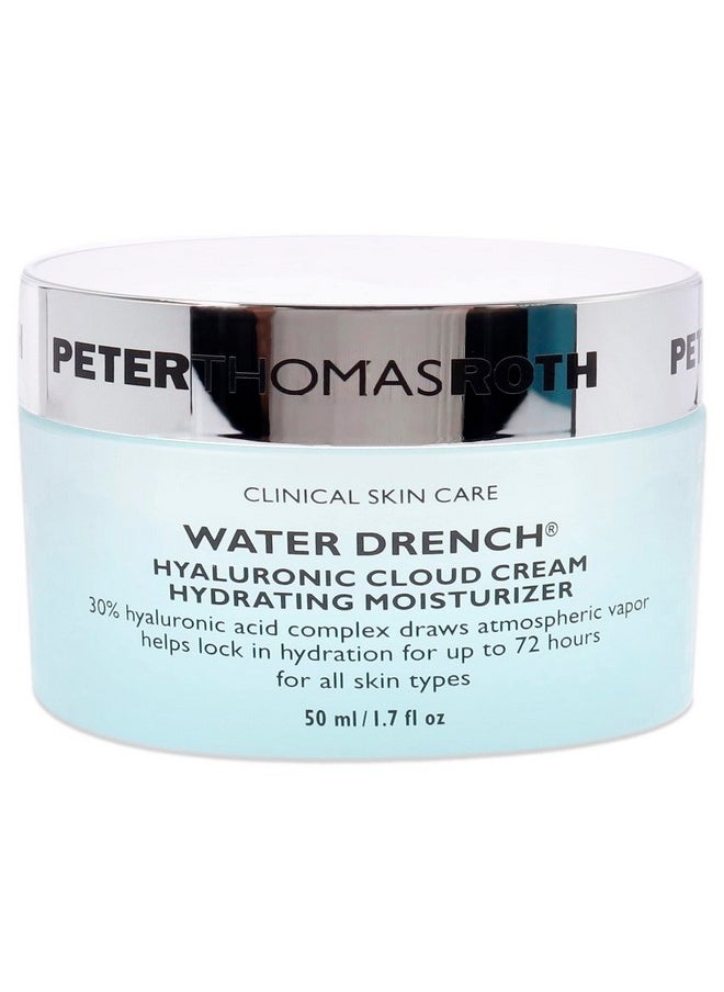 Peter Thomas Roth | Water Drench Hyaluronic Cloud Cream | Hydrating Moisturizer for Face, Up to 72 Hours of Hydration for More Youthful-Looking Skin, Fragnance Free, 1.69 Fl Oz